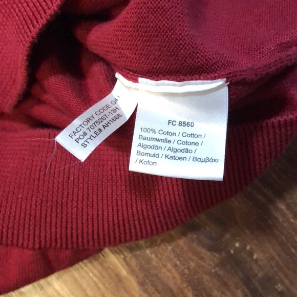 Lacoste mens 5 L large red argyle plaid v neck pull over sweater - Picture 5 of 6